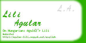 lili agular business card